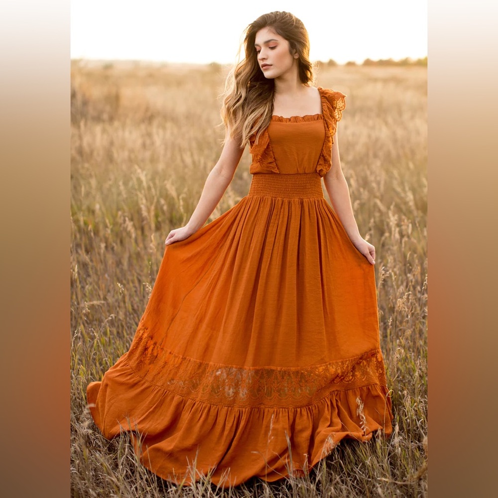 Mia Joy Joyfolie Lace and Ruffles Maxi Dress